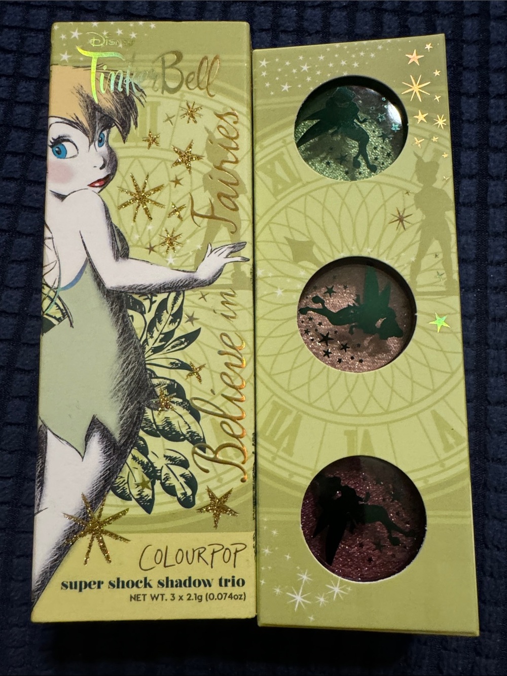 ColourPop Tink Bell Super Shock Shadow Trio - Green, Copper, Plum
